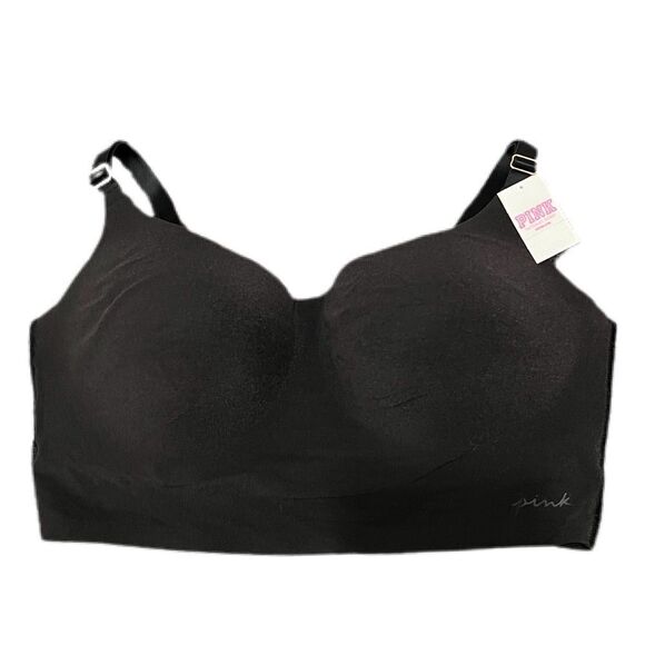 Victorias Secret PINK Wireless Lightly Lined Long lounge Bralette black Small - Picture 1 of 3